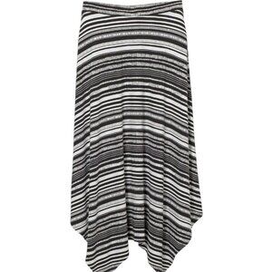 Chico's Striped Midi Skirt Black & White Women's Size 3 = 16/18 NWOTs